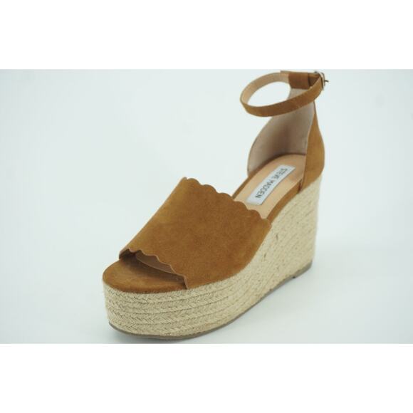 Steve Madden Show Scalloped Espadrille Wedge Sandals size 5 - Picture 1 of 10